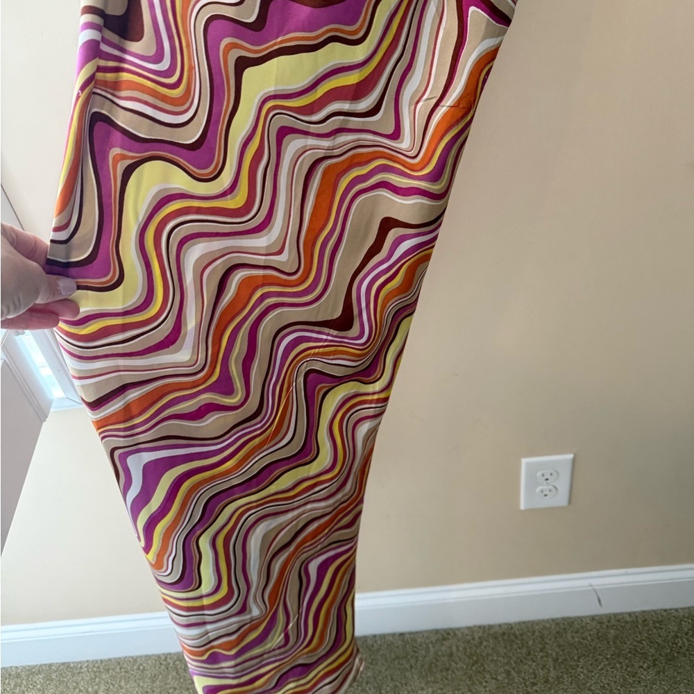 B.O.G Collective Hejira Slip Midi Dress 70s mod size XS - Picture 3 of 5